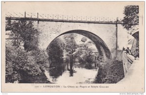 LONGUYON, Leuthe et Moselle, France; La Chiers au Paquis et Scierie Gaulier, ...