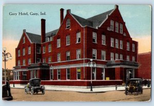 Gary Indiana IN Postcard Gary Hotel Building Exterior Roadside c1920's Antique