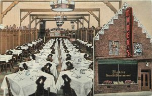 1950s Wisconsin Milwaukee Mader's German Restaurant Kropp Postcard 22-11585