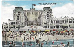 Atlantic City, NJ - Hotel Dennis Beach Scene - 1954