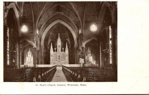 Massachusetts Worcester St Paul's Church Interior