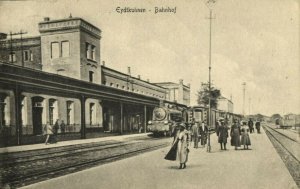 russia, EYDTKUHNEN TSCHERNYSCHEWSKOJE, Railway Station, Train (1910s) Postcard