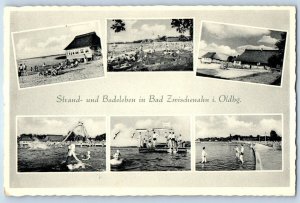 Germany Postcard Beach and Bathing life in Bad Zwischenahn i. Oldbg 1958