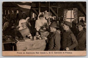 France WW1 American Red Cross L.O.C. Canteen Postcard F24