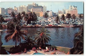 Miami, FL Downtown Skyle from Brickell Point - Vintage Chrome Postcard