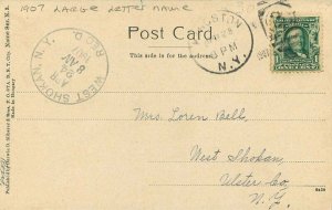 1907 Large Letter Name Alice Silberer & Bros Postcard #8538 Undivided 21-8539