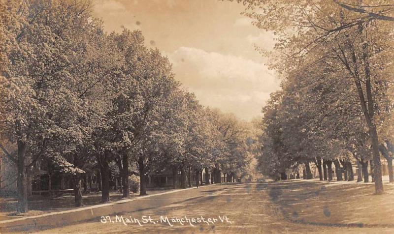 Manchester Vermont Main Street Real Photo Antique Postcard J56195