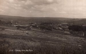 Chinley From The Park Derby Real Photo Antique Postcard