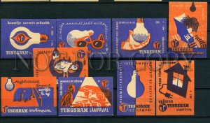 500401 HUNGARY TUNGSRAM ADVERTISING light bulbs match labels