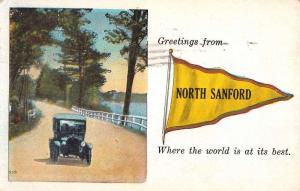 North Sanford New York Scenic Roadway Greeting Antique Postcard K89224