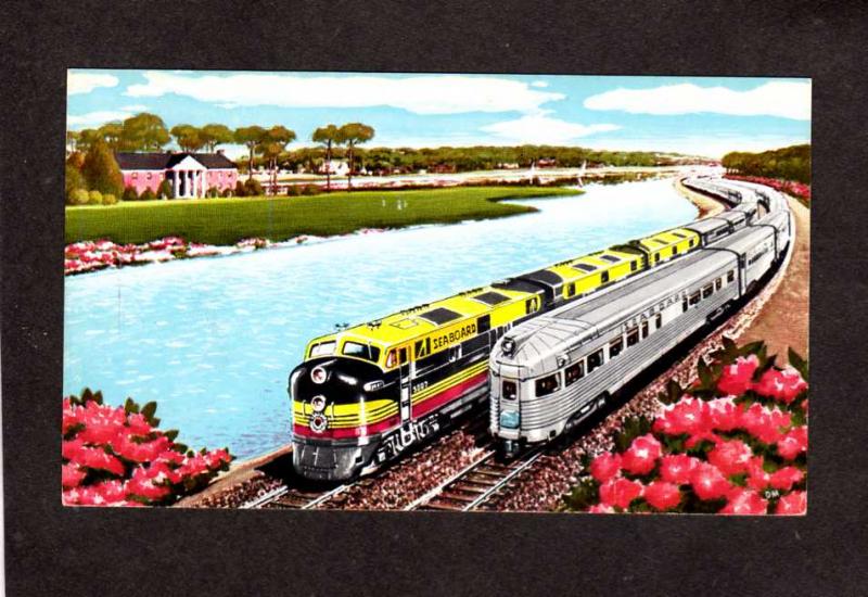 Seaboard Air Line Railroad Train VA AL GA FL Silver Meteor Star Railway Postcard