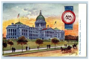 c1910's The Mississippi State Capitol Jackson MS Tuck's Oilette Antique Postcard