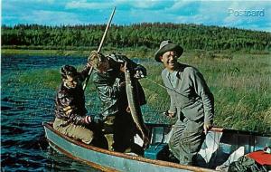 Canada, Saskatchewan, Fishing, Three Men, Canoe, Dexter No. 9693-B