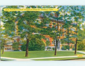 Unused Pre-1980 STATE TEACHERS COLLEGE Danbury Connecticut CT L9762