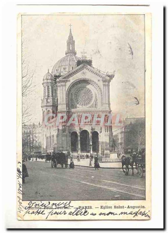 Paris (8th) Old Postcard Church of Saint Augustine