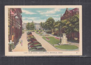 CANADA, BROCKVILLE, ONTARIO, COURT HOUSE AVENUE, c1935 ppc., unused.