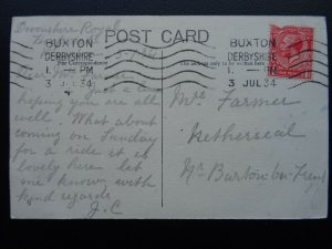 Derbyshire BUXTON The Pavillion & Gardens c1930's Postcard