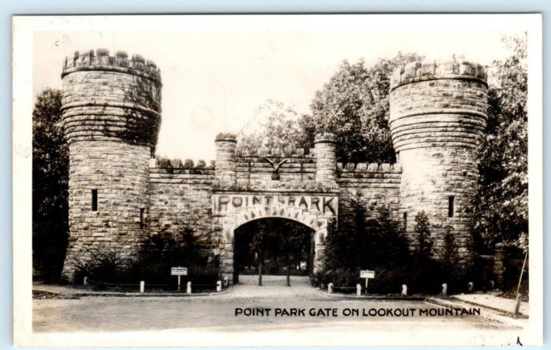 RPPC LOOKOUT MOUNTAIN Tennessee TN ~ POINT PARK GATE Real Photo Postcard