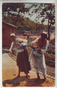 P1214 old used stamped postcard egypt drink sellers competition who wants water