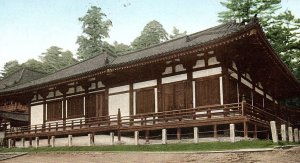 1920s NARA JAPAN SANGATSU-DO TEMPLE TEMPYO ERA POSTCARD P1452