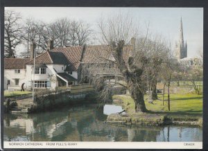 Norfolk Postcard - Norwich Cathedral From Pull's Ferry    T8514