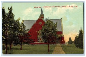 1910 Exterior View Chapel National Military Home Marion Indiana Vintage Postcard