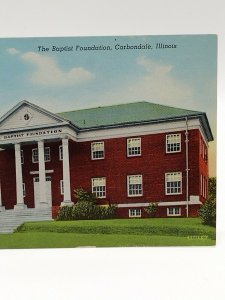 Postcard Illinois Carbondale The Baptist Foundation Unposted Linen