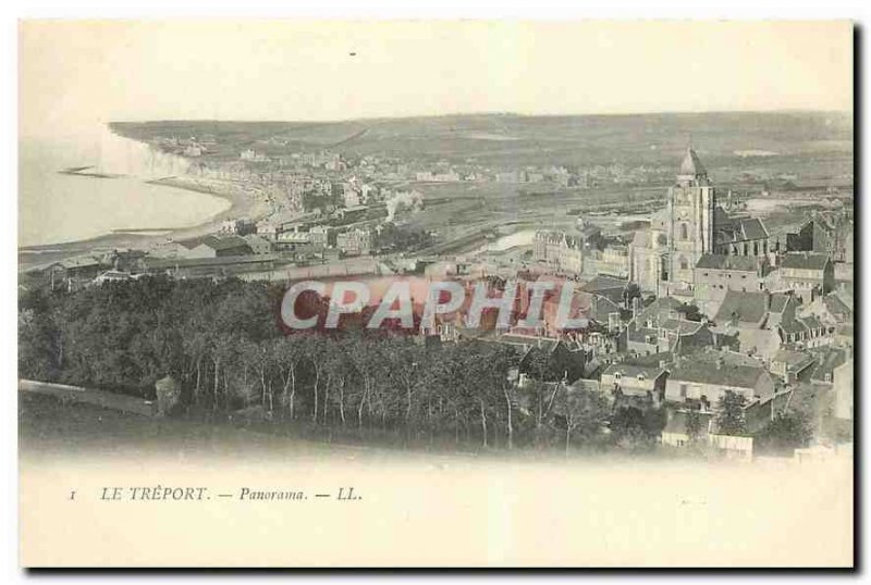 Old Postcard Panorama Treport