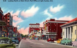 South Carolina Sumter Main Street Looking North Showing Post Office At Right