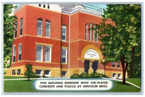 Norfolk Nebraska NE Postcard Pierce County Court House Building c1950's Vintage