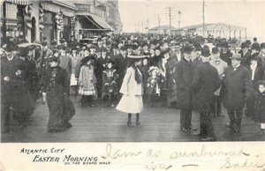 ATLANTIC CITY, NJ Easter Morning On The Board Walk 1906 Vintage Postcard