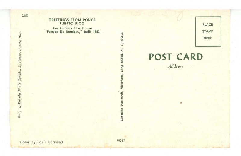 Puerto Rico - Ponce. Fire Station & Apparatus