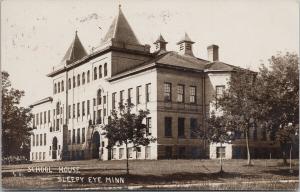 School House Sleepy Eye MN Minn 1900s Real Photo Postcard E60