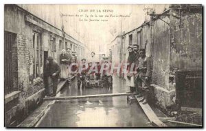 Old Postcard Crue Of the Seine Paris Interior of the number 34 Iron Street to...