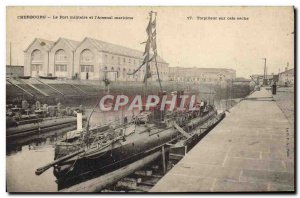 Old Postcard Boat War Cherbourg military port and maritime & # Torpilleur 39a...