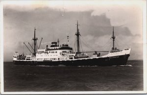 ms Willemstad Oranjestad KNSM Ship Vintage RPPC C188