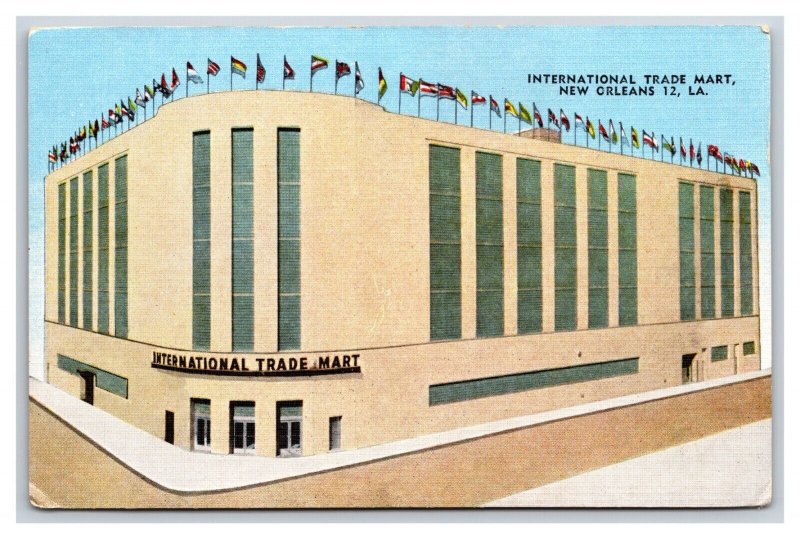 International Trade Mart New Orleans Louisiana LA UNP Linen Postcard R13