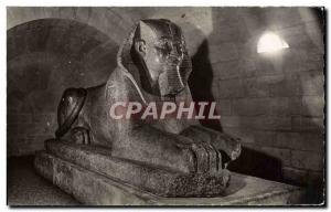 Modern Postcard Paris Louvre Museum Egypt Sphinx pink Granot