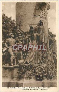 Old Postcard St Die Monument to the 1914 War of the Dead Army 1918