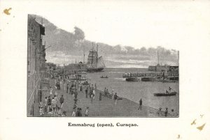 curacao, W.I., Opened Emma Bridge (1906) Exhibition Advertising Postcard