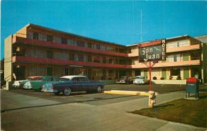 Postcard 1950s Washington Anacortes San Juan Motel automobiles 23-13264
