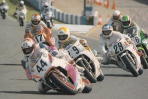 Grand Prix Motorcycle Race Racing Donington 1990 Postcard