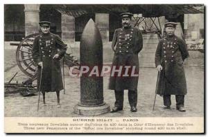 Old Postcard Militaria Paris Three new Invalides around & # 420 39obus in the...