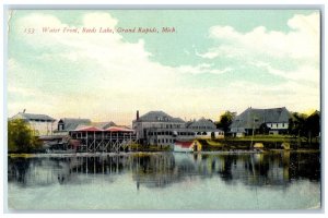 c1910 Water Front Reeds Lake Exterior Building Grand Rapids Michigan MI Postcard