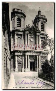 Old Postcard Langres Cathedral