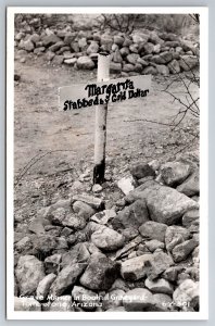 RPPC Margarita Marker Boothill Graveyard Tombstone AZ C1950's Postcard R22