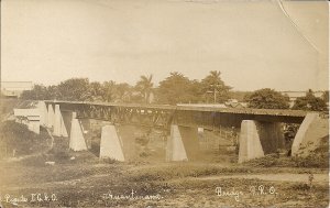 RPPC Cuba, Guantanamo, Railroad Bridge, RRO, 1924-49, Real Photo