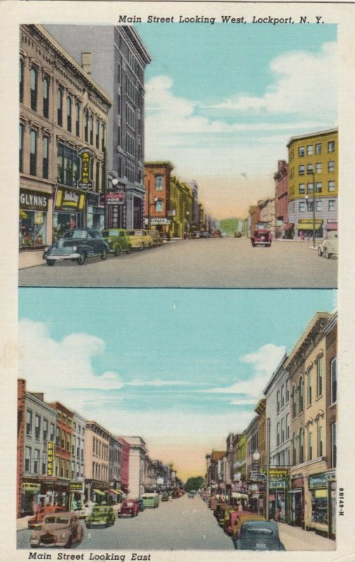 LOCKPORT , New York , 1910s ; Main Street East & West