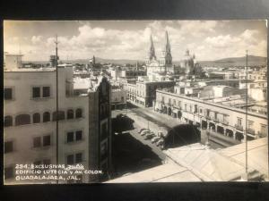 Mint Mexico Real Picture postcard RPPC Lutecia Building & colon Avenue View Guad