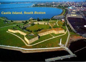 Massachusetts South Boston Castle Island and Pleasure Bay Showing Fort Indepe...